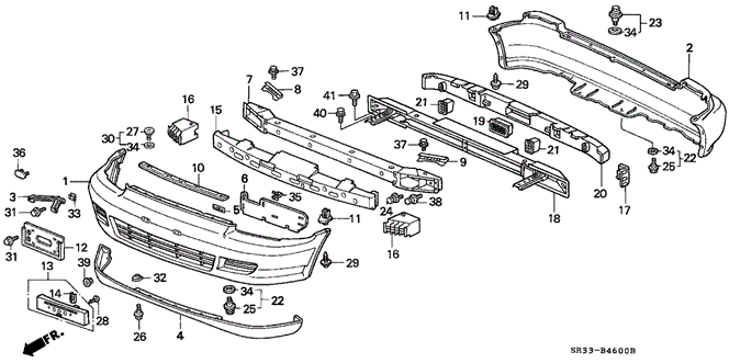 Interior/Bumper/Bumper for 1992 Honda CIVIC HATCHBACK #1