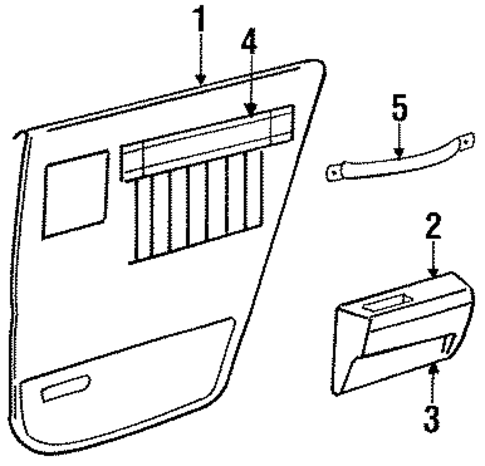 Executive Limousine INTERIOR TRIM - REAR DOOR