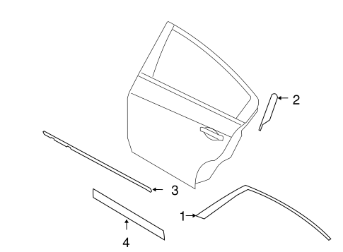 Body/Exterior Trim - Rear Door for 2012 Nissan Altima #1