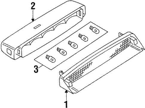 High Mounted Stop Lamp for 1997 Volkswagen Jetta #0