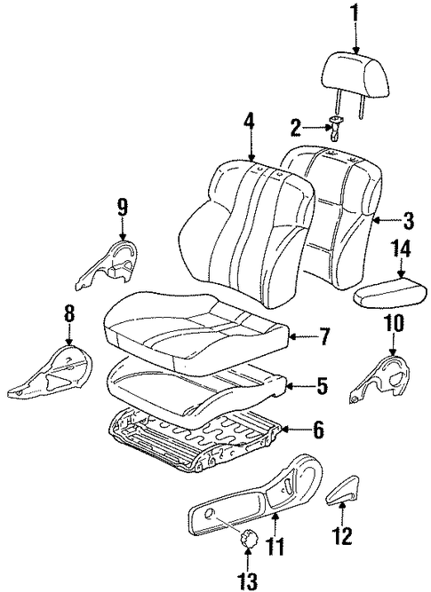 BODY/FRONT SEAT COMPONENTS for 1997 Toyota Celica #1