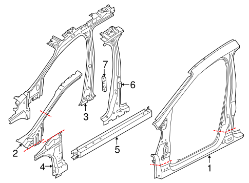 Body/Hinge Pillar for 2013 Ford Escape #1