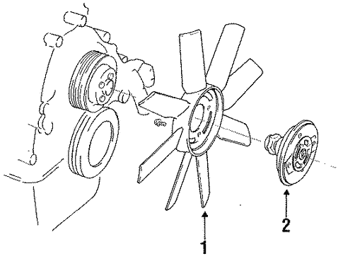 Cooling System/Cooling Fan for 1997 Ford Ranger #1