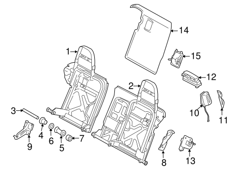 Panamera REAR SEAT COMPONENTS