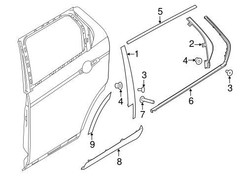 Exterior Trim - Rear Door for 2018 Land Rover Discovery Sport #0