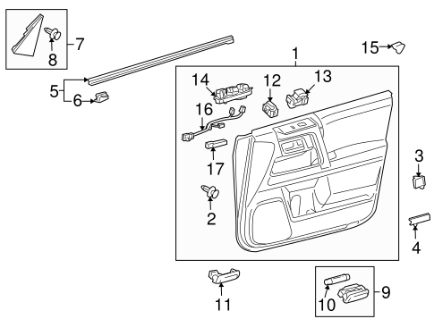BODY/INTERIOR TRIM - FRONT DOOR for 2013 Toyota 4Runner #1