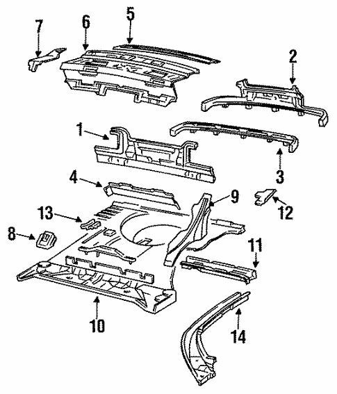 Rear Floor & Rails for 1991 Pontiac Grand Prix #0