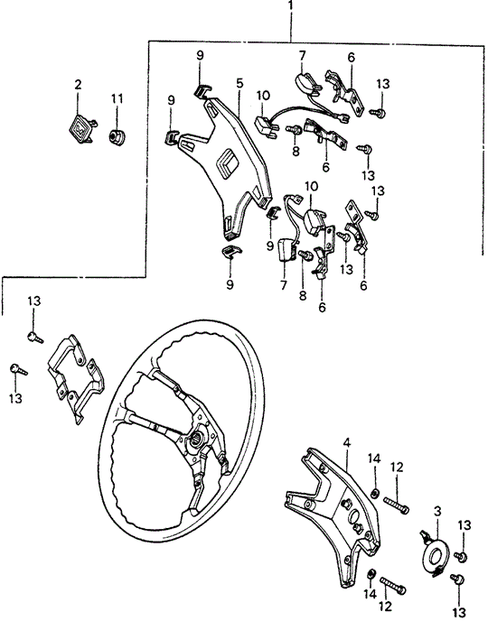 CHASSIS/STEERING WHEEL (1) for 1981 Honda CIVIC HATCHBACK #1