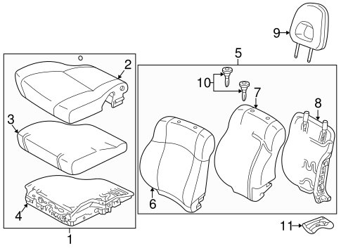 BODY/FRONT SEAT COMPONENTS for 1996 Toyota RAV4 #1