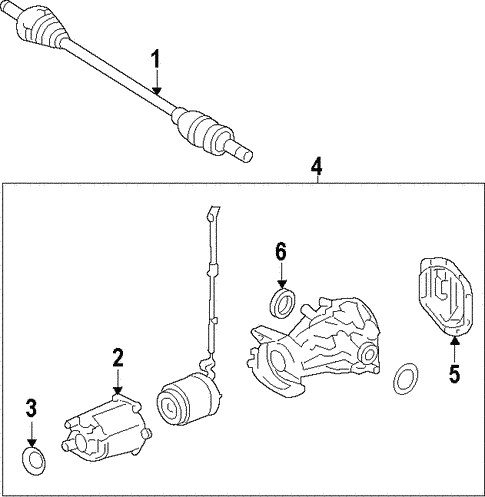 Universals & Rear Axle/Propeller Shaft for 2008 Ford Taurus #1