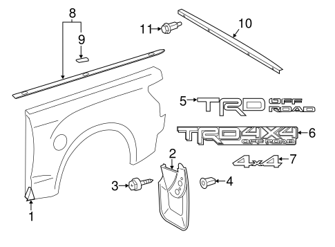 Exterior Trim - Pick UP Box for 2018 Toyota Tundra #0