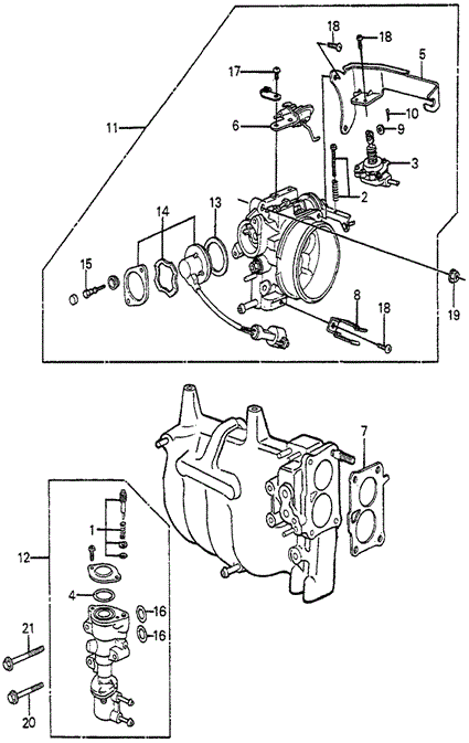 ENGINE/THROTTLE BODY for 1985 Honda ACCORD SEDAN #1