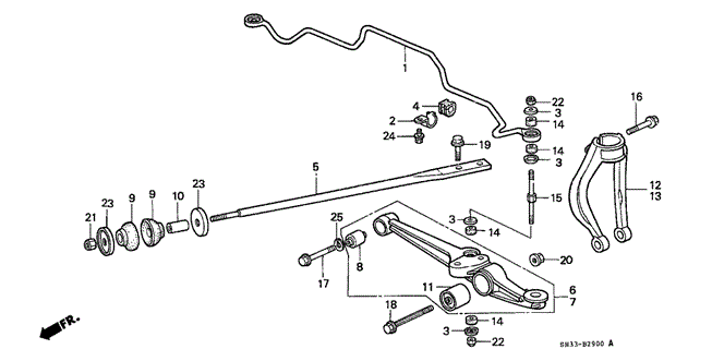 1990 Honda CIVIC HATCHBACK STD ARM, L. FR. (LOWER) - (51365SH3020) 1990 Honda CIVIC HATCHBACK STD ARM, L. FR. (LOWER) - (51365SH3020)