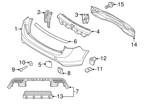 V60 BUMPER & COMPONENTS - REAR