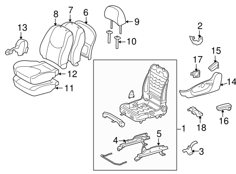 BODY/FRONT SEAT COMPONENTS for 2006 Toyota RAV4 #5