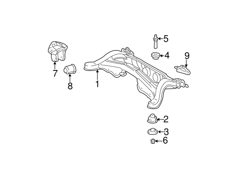 REAR SUSPENSION/SUSPENSION MOUNTING for 2005 Toyota Highlander #1