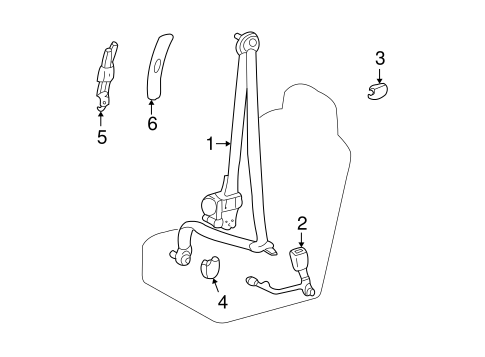ELECTRICAL/FRONT SEAT BELTS for 2006 Toyota Tundra #2