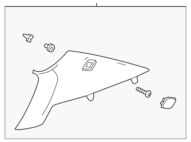 15779124 Деталь UPPER QTR TRIM, LEFT