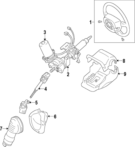 STEERING/STEERING COLUMN for 2013 Toyota Prius C #1