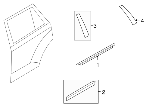 MKX EXTERIOR TRIM - REAR DOOR