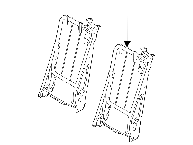 BK3Z-99613A39-F Деталь SEAT BACK FRAME, LEFT