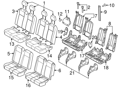 Transit-150 REAR SEAT COMPONENTS 2