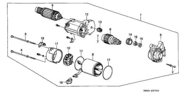 Engine/Starter Motor (Denso) for 1991 Honda ACCORD SEDAN #1