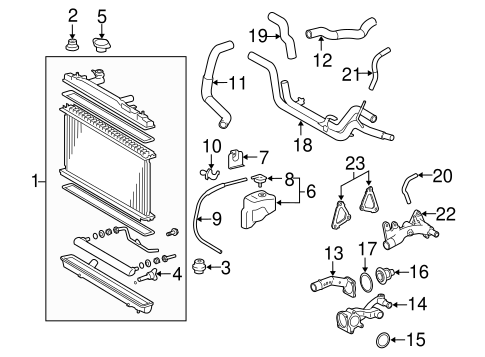 COOLING SYSTEM/RADIATOR & COMPONENTS for 2006 Toyota Avalon #1