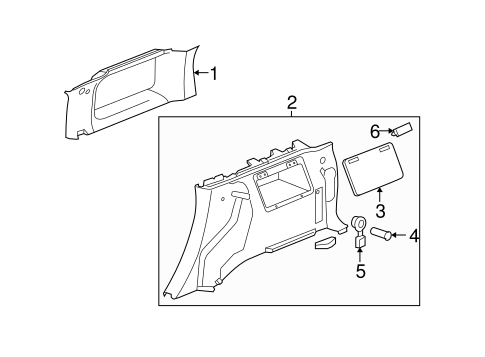 H3 INTERIOR TRIM - QUARTER PANELS