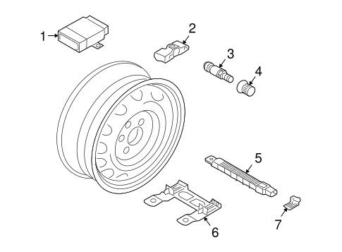 Cayenne TIRE PRESSURE MONITOR COMPONENTS