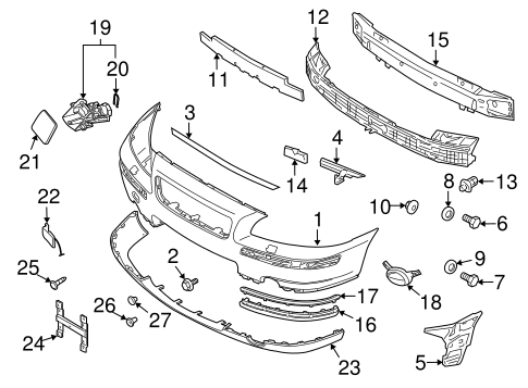 S60 BUMPER & COMPONENTS - FRONT