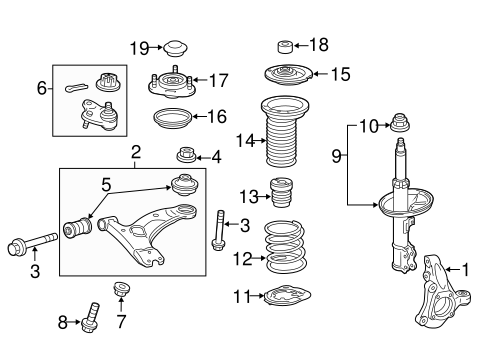 FRONT SUSPENSION/SUSPENSION COMPONENTS for 2016 Toyota Prius V #2