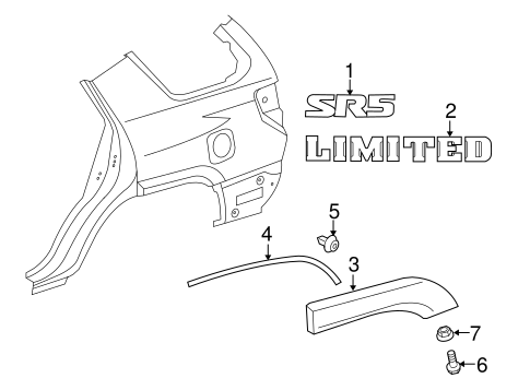 BODY/EXTERIOR TRIM - QUARTER PANEL for 2015 Toyota 4Runner #1