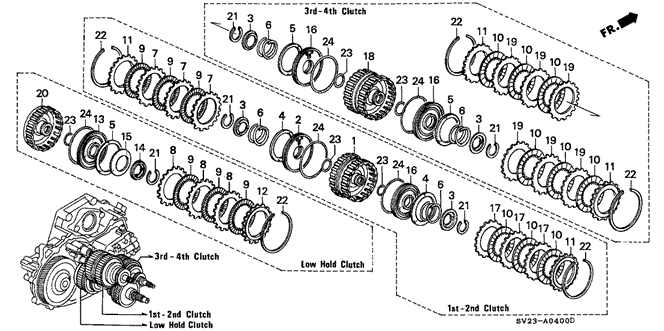TRANSMISSION - AUTOMATIC/AT CLUTCH for 1997 Honda ACCORD COUPE #1