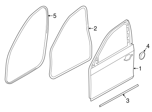 Door & Components for 2012 BMW 550i xDrive #0