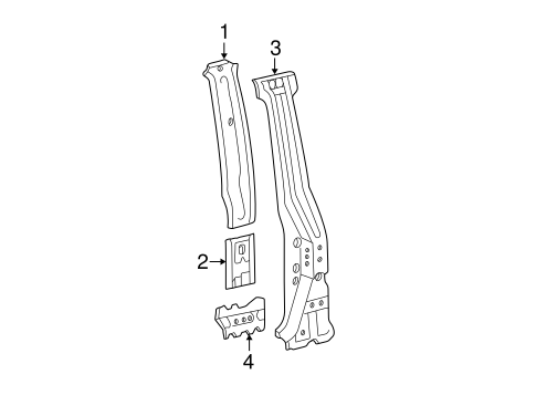 BODY/CENTER PILLAR for 2001 Toyota Tacoma #1