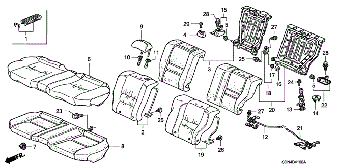 INTERIOR / BUMPER/REAR SEAT for 2006 Honda ACCORD COUPE #1