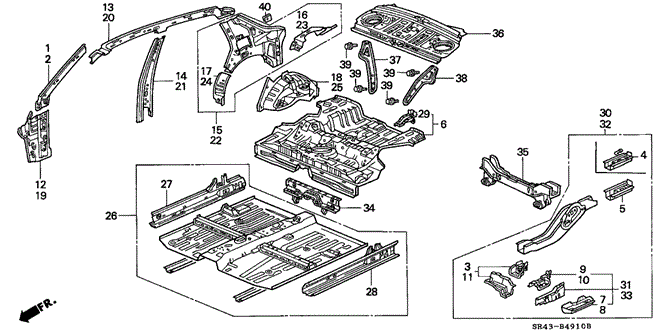 BODY / AIR CONDITIONING/INNER PANEL for 1993 Honda CIVIC SEDAN #1