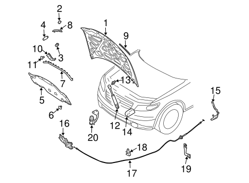 Hood & Components for 2007 Infiniti FX35 #0