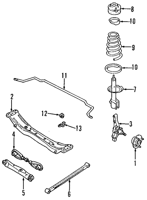 Rear Suspension for 2000 Kia Spectra #1