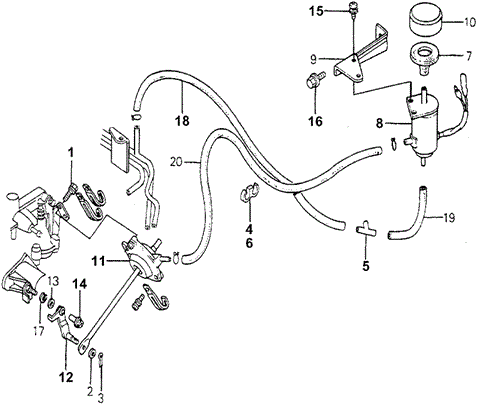 BODY / AIR CONDITIONING/A/C SOLENOID VALVE - TUBING for 1980 Honda ACCORD HATCHBACK #1