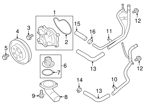 COOLING SYSTEM/WATER PUMP for 2016 Scion FR-S #2