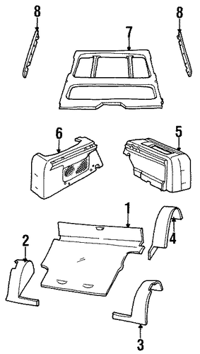 Defender 110 INTERIOR TRIM - REAR BODY
