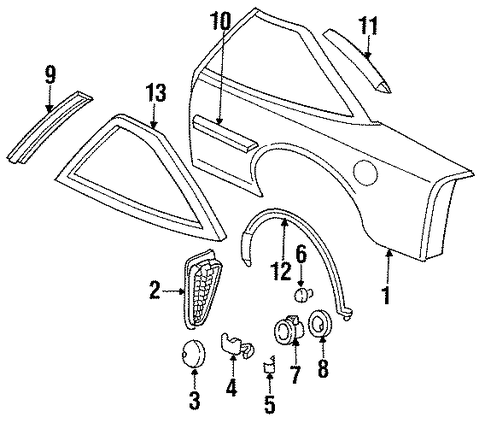Lumina EXTERIOR TRIM - QUARTER PANEL