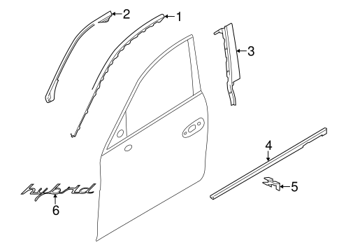 Panamera EXTERIOR TRIM - FRONT DOOR