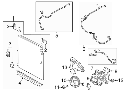 HVAC/CONDENSER, COMPRESSOR & LINES for 2016 Toyota Tacoma #1