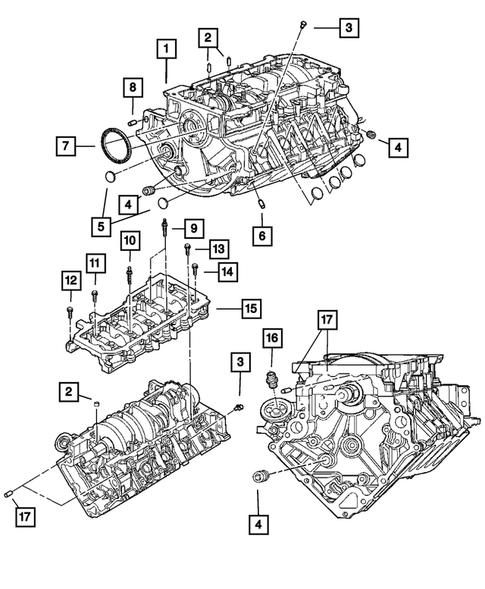 Cylinder Block for 2008 Dodge Ram 1500 #1