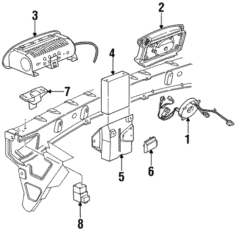 Air Bag Components for 1995 Saturn SC1 #0