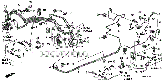 CHASSIS/BRAKE LINES (VSA) for 2010 Honda CIVIC SEDAN #1