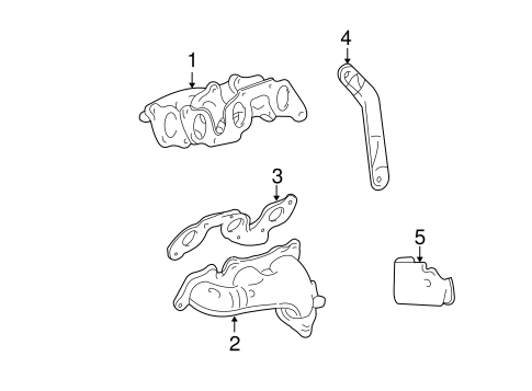 EXHAUST SYSTEM/EXHAUST MANIFOLD for 2002 Toyota Highlander #1